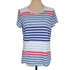 Sonoma Large Retro Striped Tee Shirt Top
